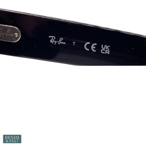 NEW Ray-Ban Doreen Square Sunglasses Polished Black G-15 Green Lenses RB2286 main image 4